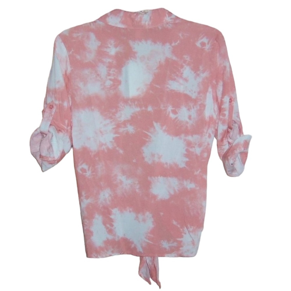 NWT Como Blu Tie Dye Pink Button Down Top Shirt - Women’s S/P - Picture 6 of 11